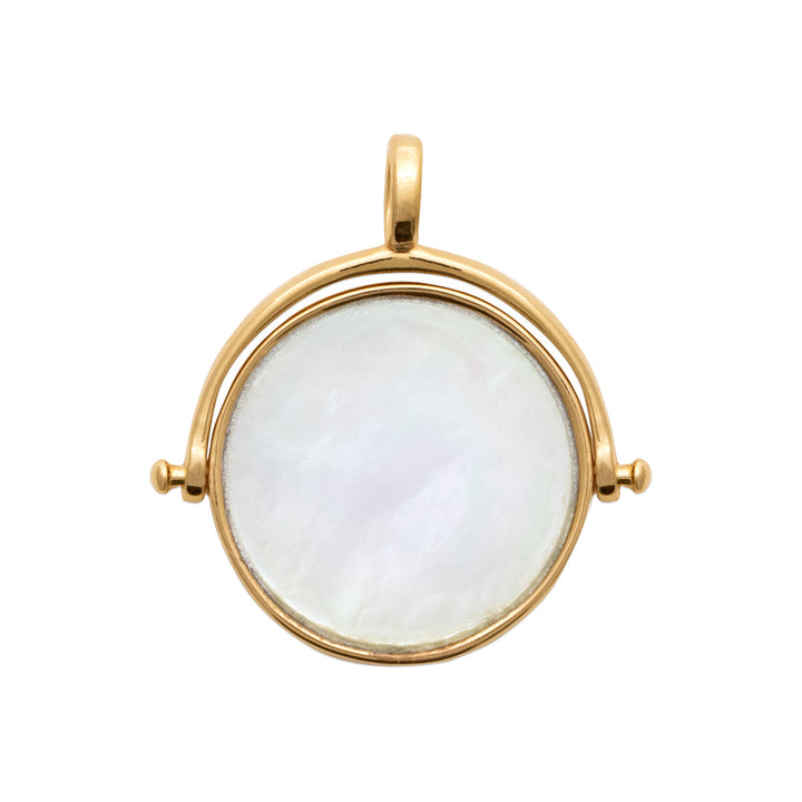 Collier plaqué Or et nacre réversible Manureva