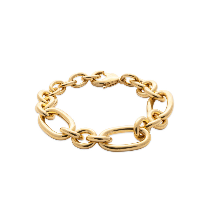 Bracelet Plaqué or grande maille Edgar
