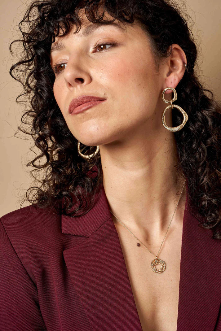 Boucles d'Oreilles Plaqué Or Alizée Saunier