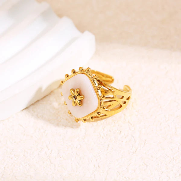 Bague Acier Inoxydable doré femme Kaïa