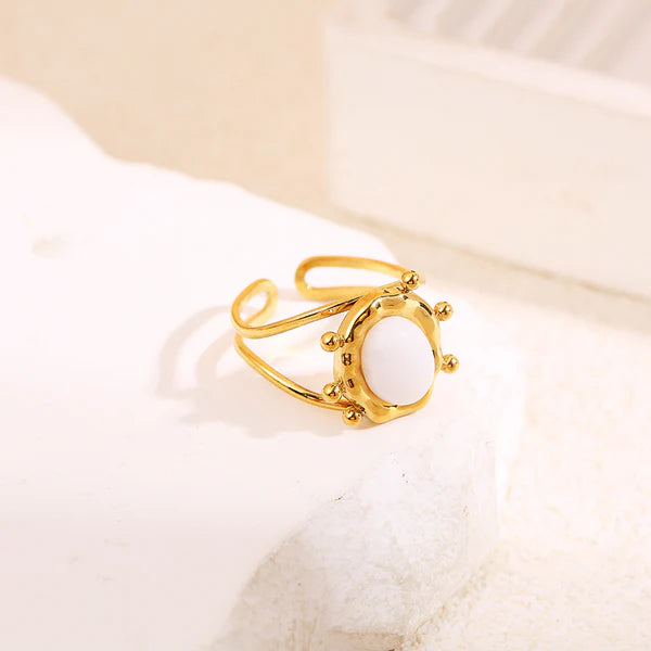 Bague Acier Inoxydable doré femme Elara