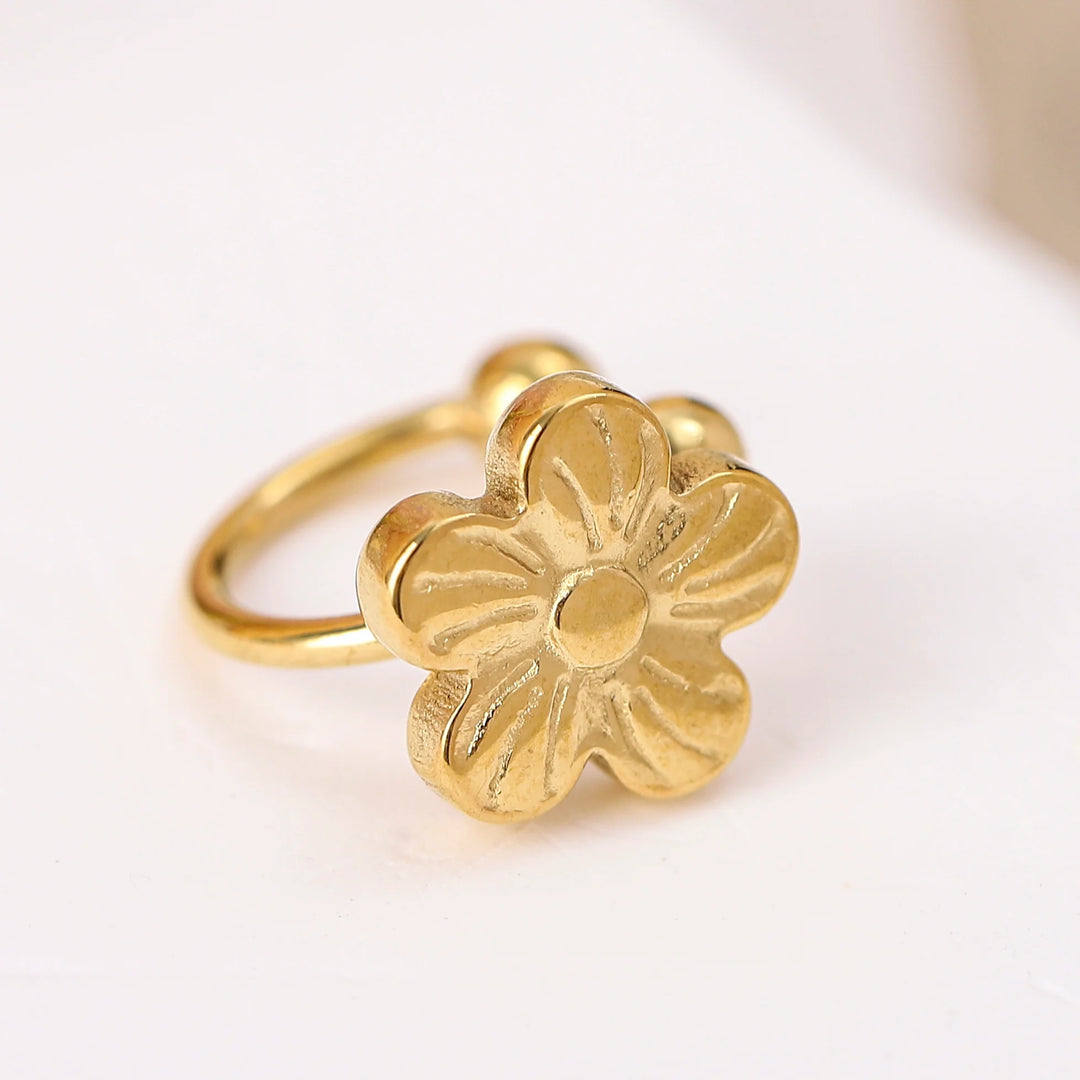 Bague d'oreilles Acier inoxydable doré Sakura