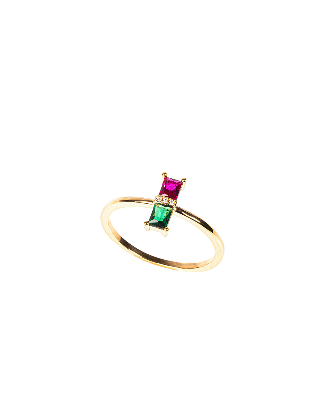 Bague Plaqué or & Oz Duo