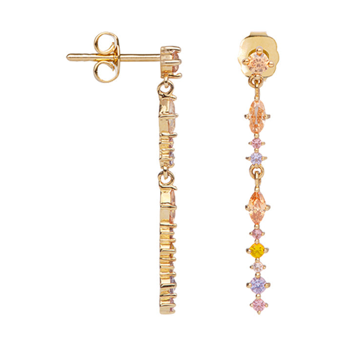 Boucles d'oreilles Plaqué Or & OZ pendantes Carly