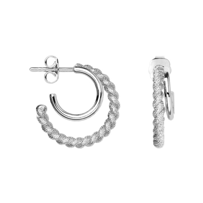 Boucles d'oreilles Argent 925 Cordage Saunier