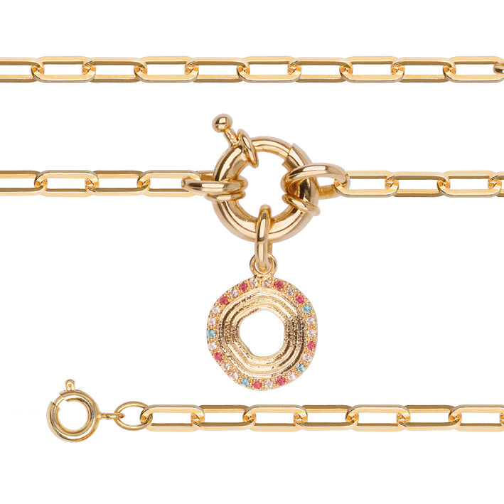 Bracelet Plaqué Or & Oz Pastel Saunier