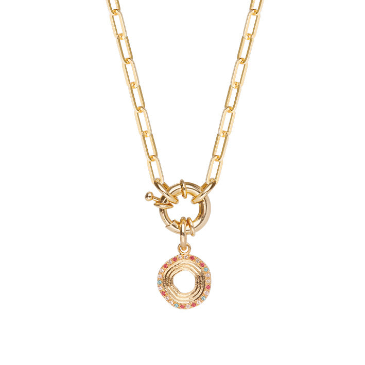 Collier Plaqué Or & Oz Pastel Saunier