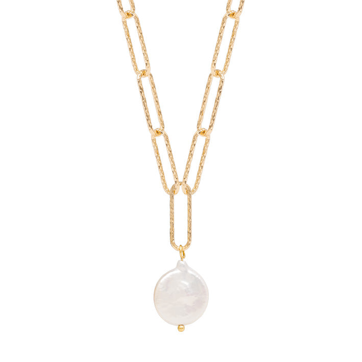 Collier Plaqué or & Perle Aspen