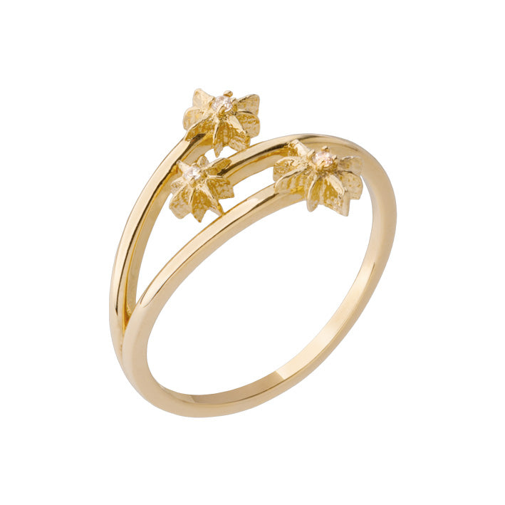 Bague Plaqué Or & Oz Celeste