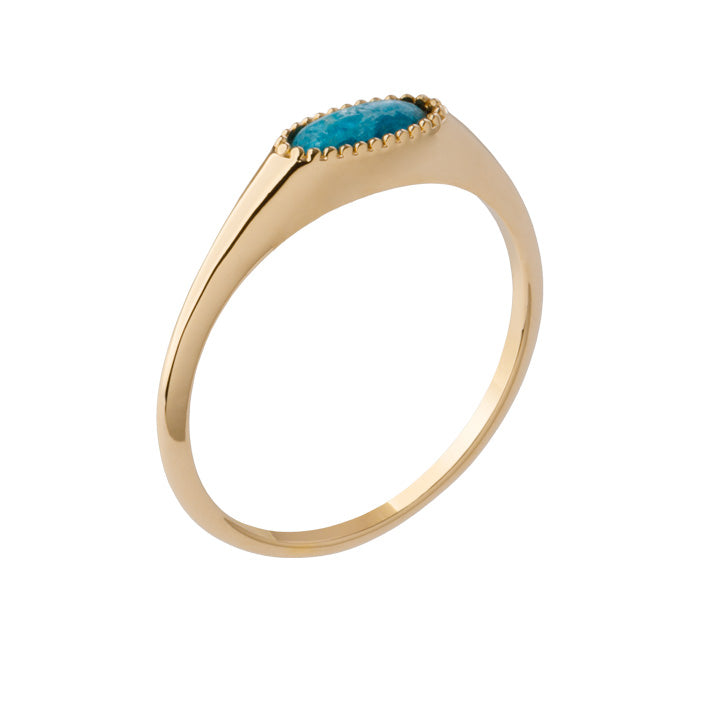 Bague Plaqué Or & Apatite Vahnina