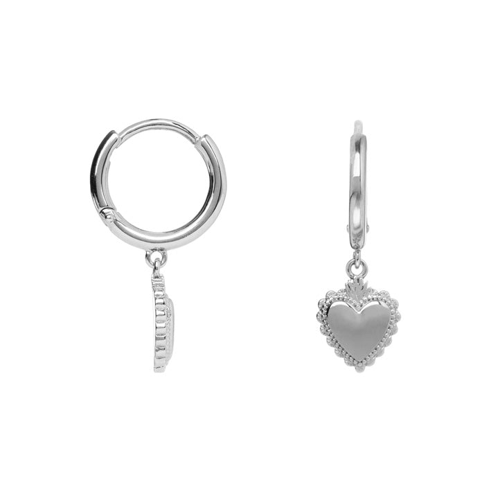 Boucles d'oreilles Argent créole pampille Zhelia