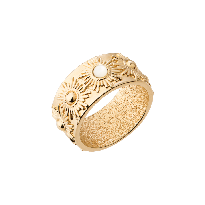 Bague Plaqué Or & Nacre Solstice