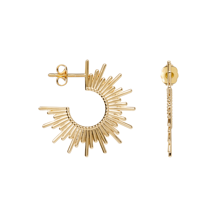Boucles d'oreilles Plaqué Or créoles Solstice