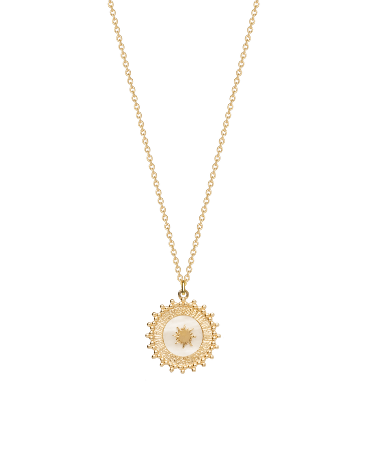 Collier Plaqué Or & Nacre Solaire