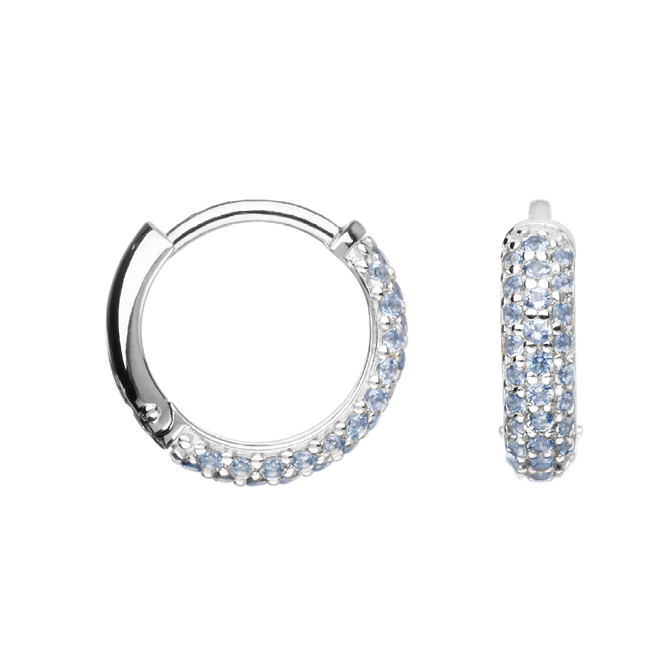 Boucles d'oreilles Argent 925 & Oz bleu Ysore