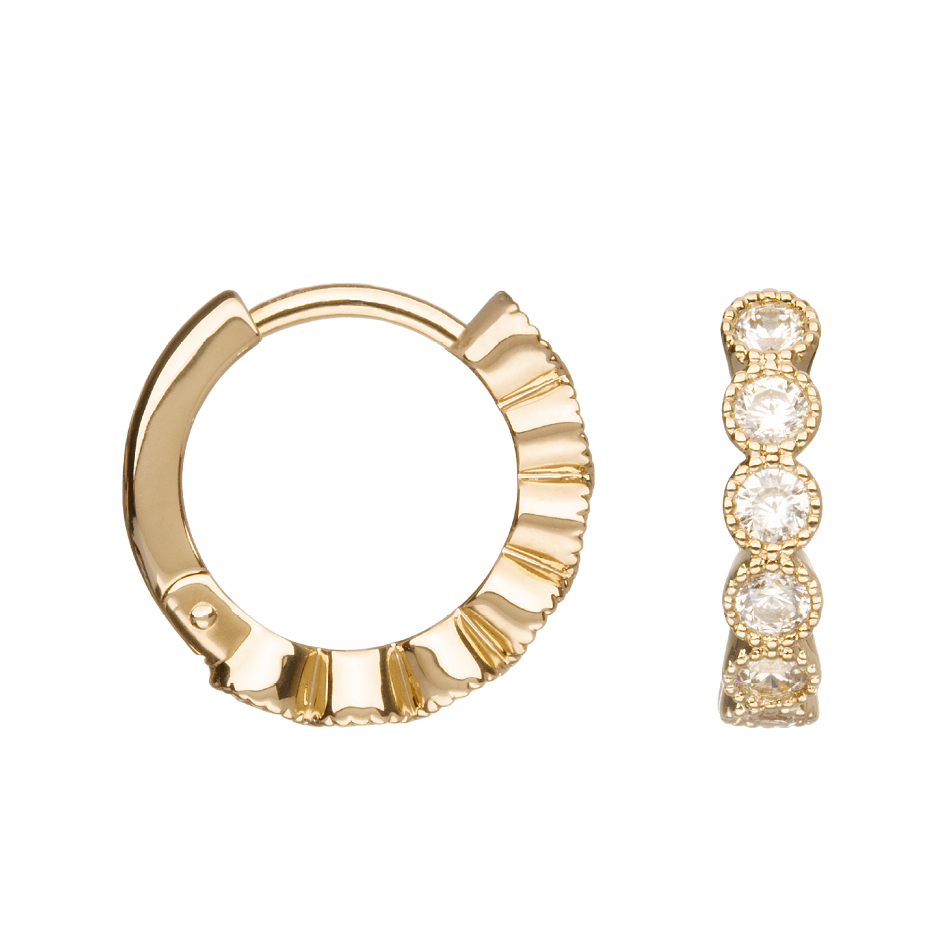 Boucles d'oreilles Plaqué Or & Oz Lya