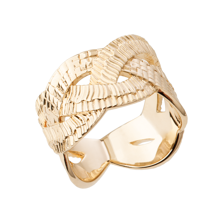 Bague Plaqué Or Tesselle Saunier