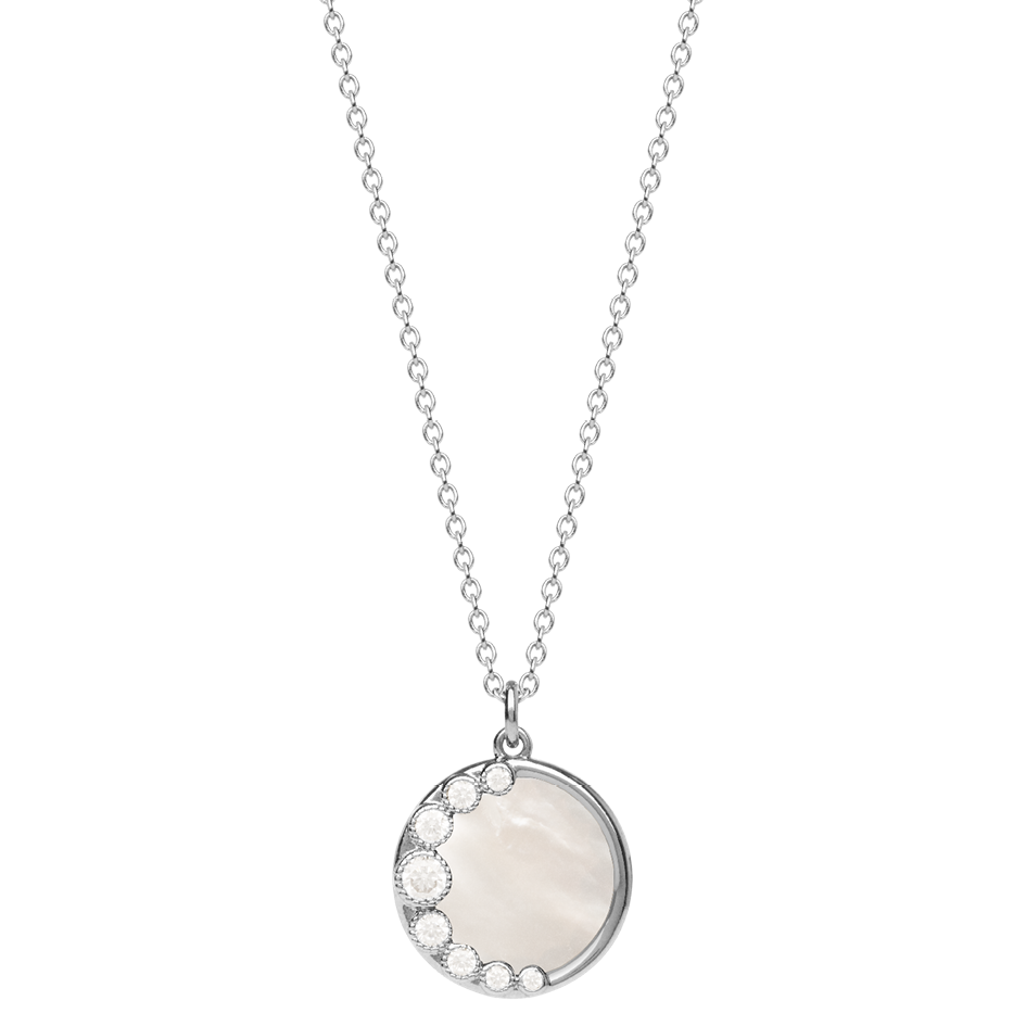 Collier Argent 925 & Nacre Moon