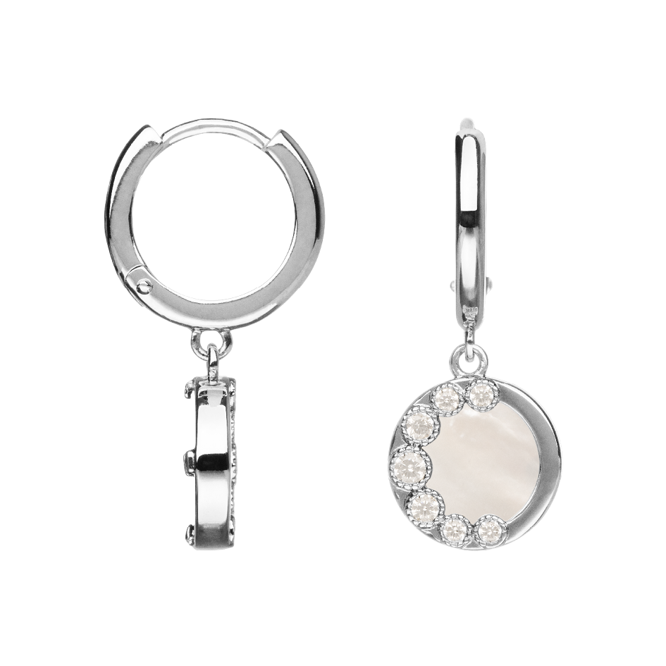 Boucles d'oreilles Argent 925 & Nacre Moon