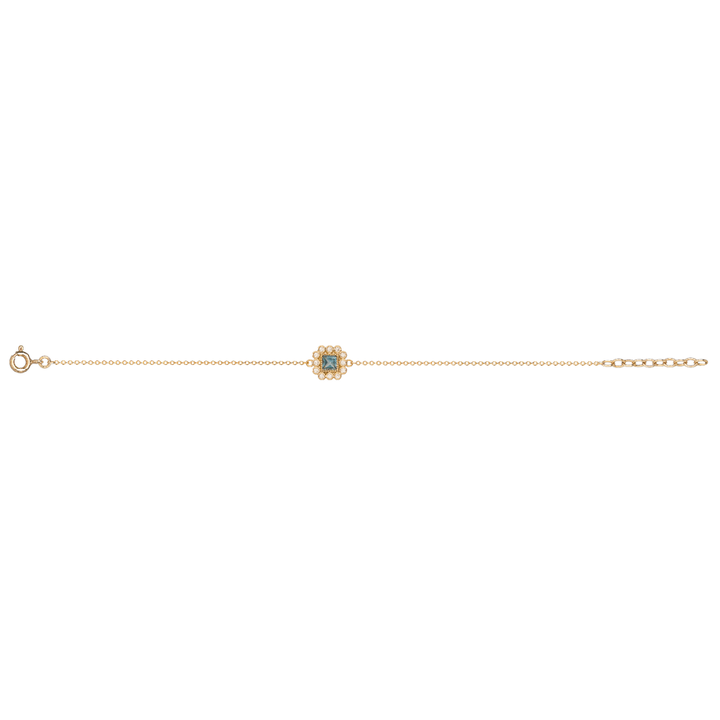 Bracelet Plaqué Or & Oz bleu Trésor