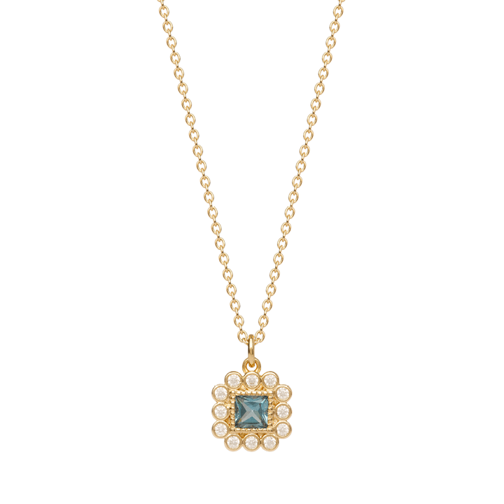 Collier Plaqué Or & Oz bleu Trésor