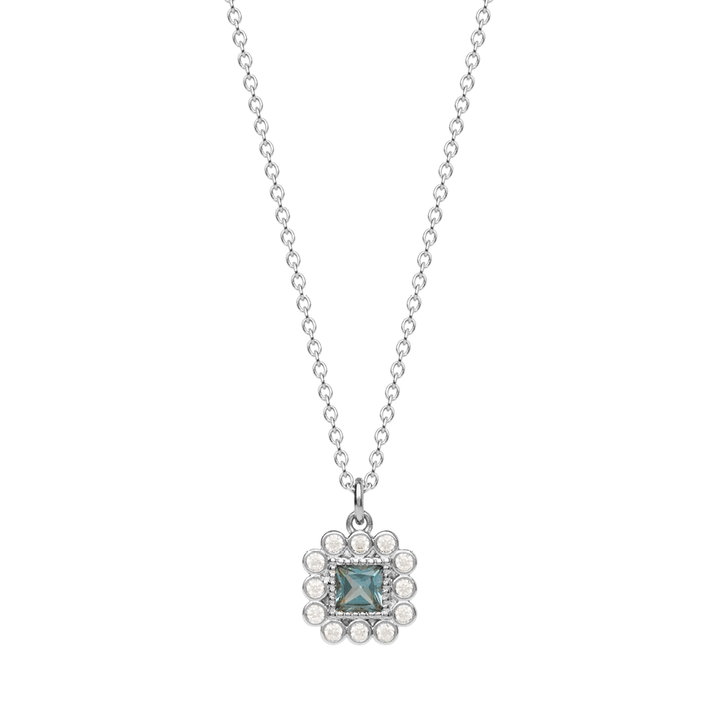 Collier Argent 925 & Oz bleu Trésor