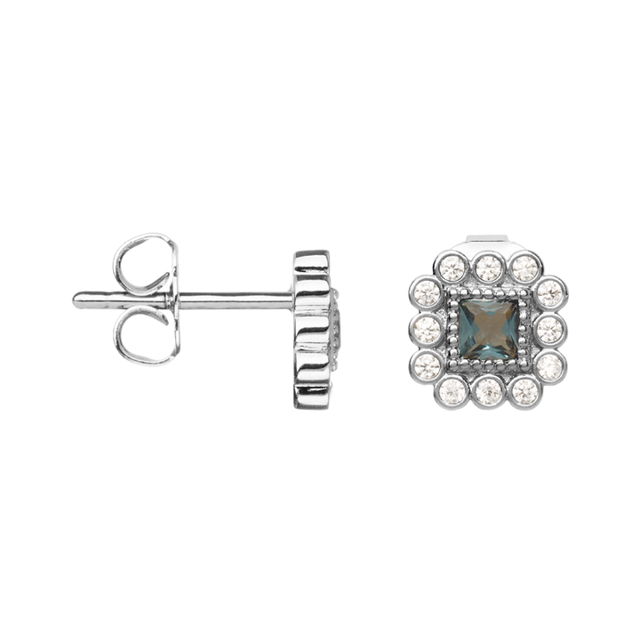 Boucles d'oreilles Argent 925 & Oz bleu Trésor