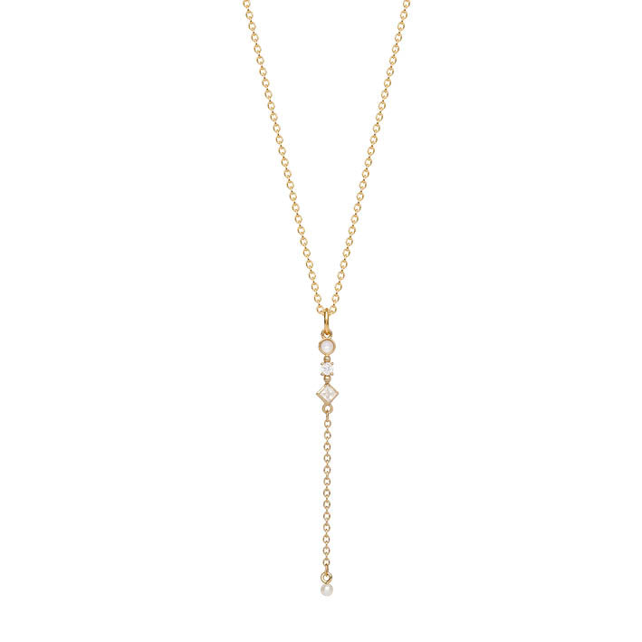 Collier Cravate Plaqué or, Oz & Nacre Glycine