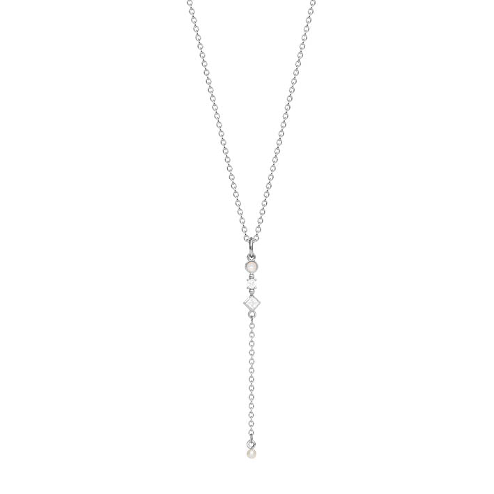 Collier Cravate Argent 925 & Oz & Nacre Glycine