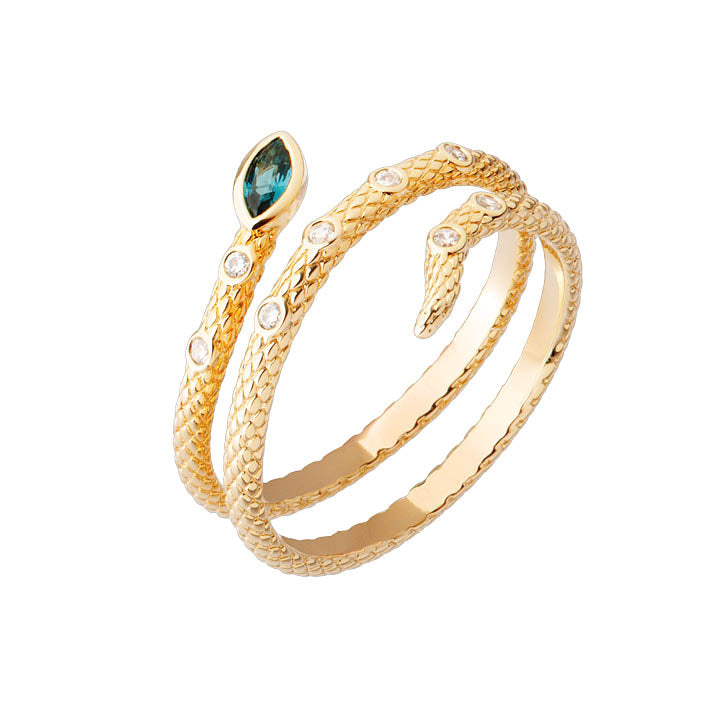 Bague Plaqué Or & Oz Java