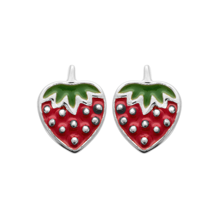 Boucles d'oreilles Argent 925 enfant Fraise