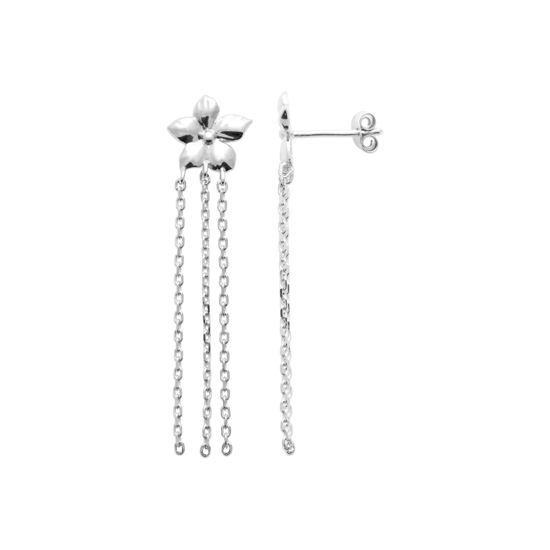 Boucles d'oreilles Argent 925 forme fleur Ysalis