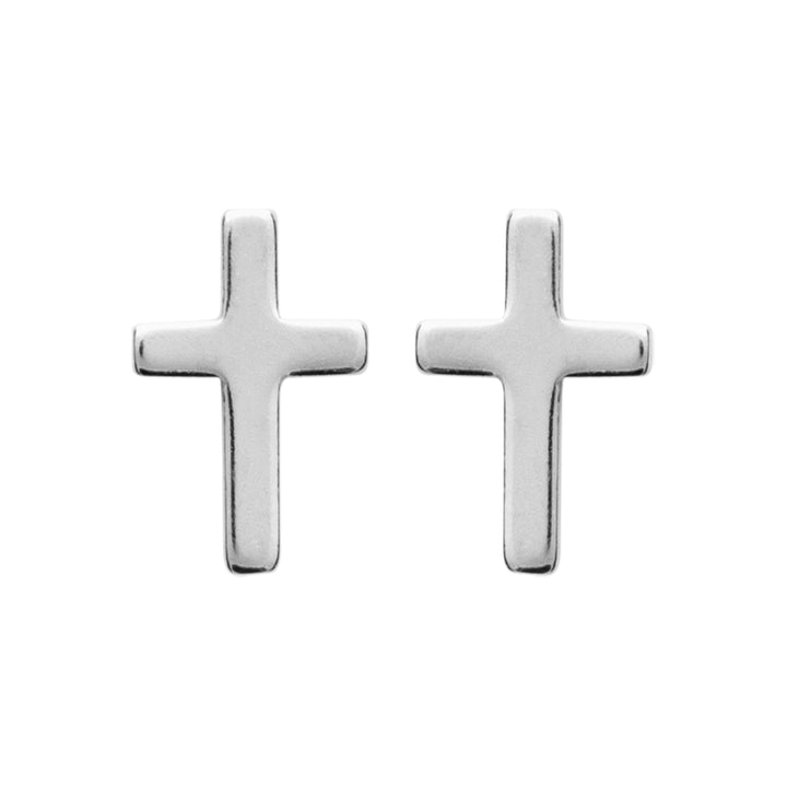 Boucles d'oreilles Argent 925 puces Croix