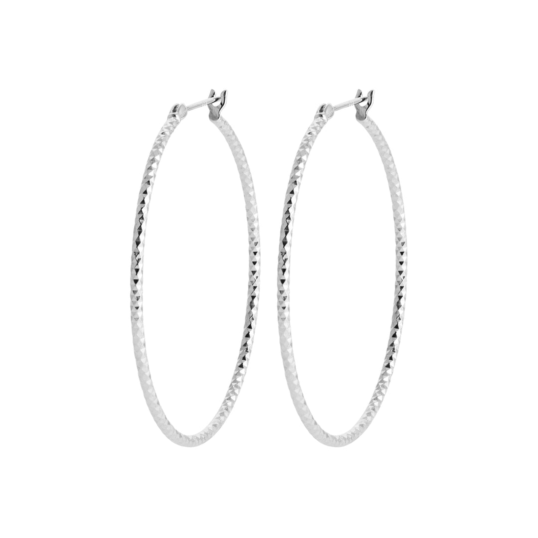 Boucles d'oreilles Argent 925 forme créole torsadée Pepper