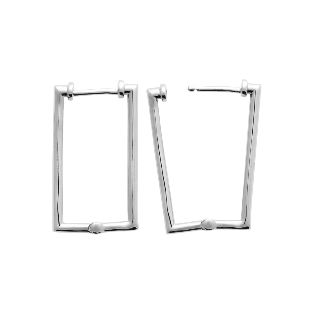 Boucles d'oreilles Argent 925 rectangle Randa