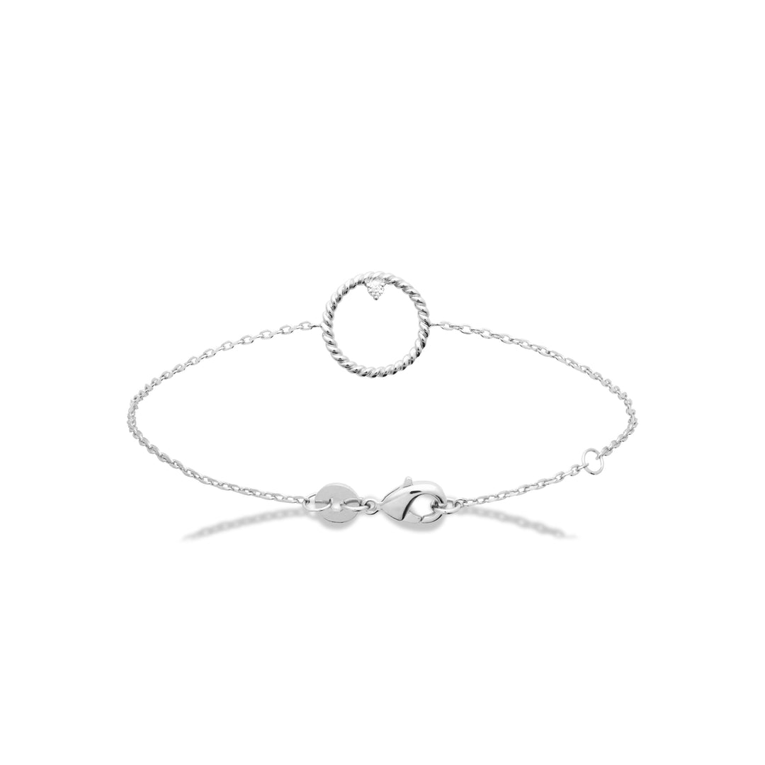 Bracelet Argent 925 motif cercle & OZ Epona