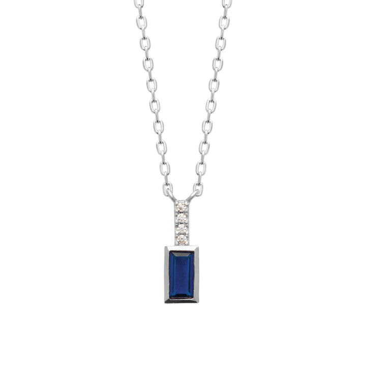 Collier Argent 925 & Oz bleu Estelle
