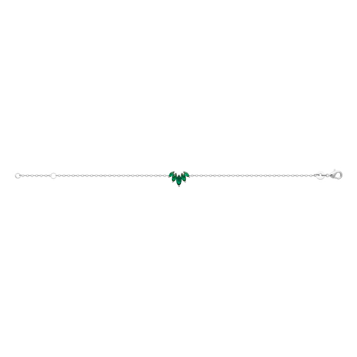 Bracelet Argent 925 & Oz vert Beatriz
