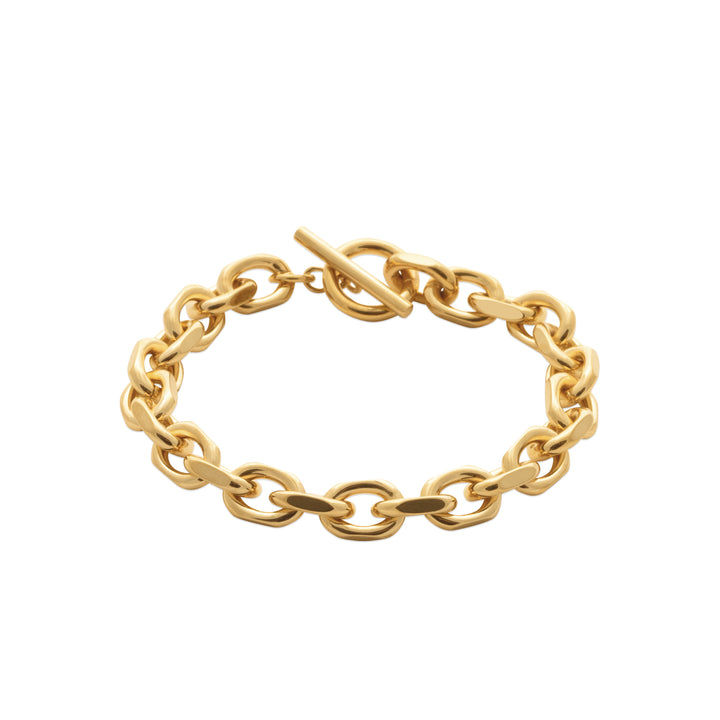 Bracelet Plaqué Or maille jaseron ovale Portofino