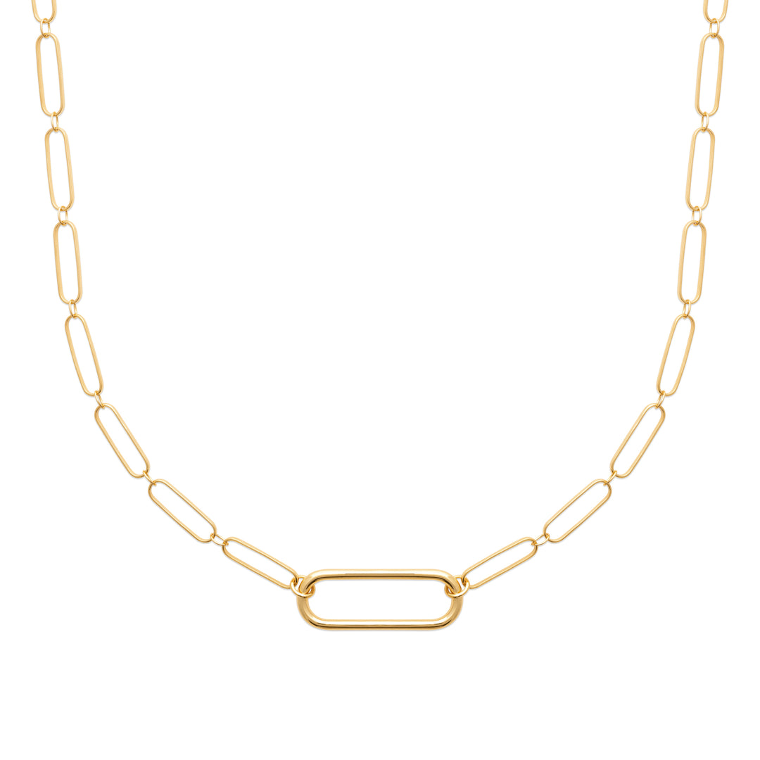 Collier Plaqué Or maille trombone Vicky