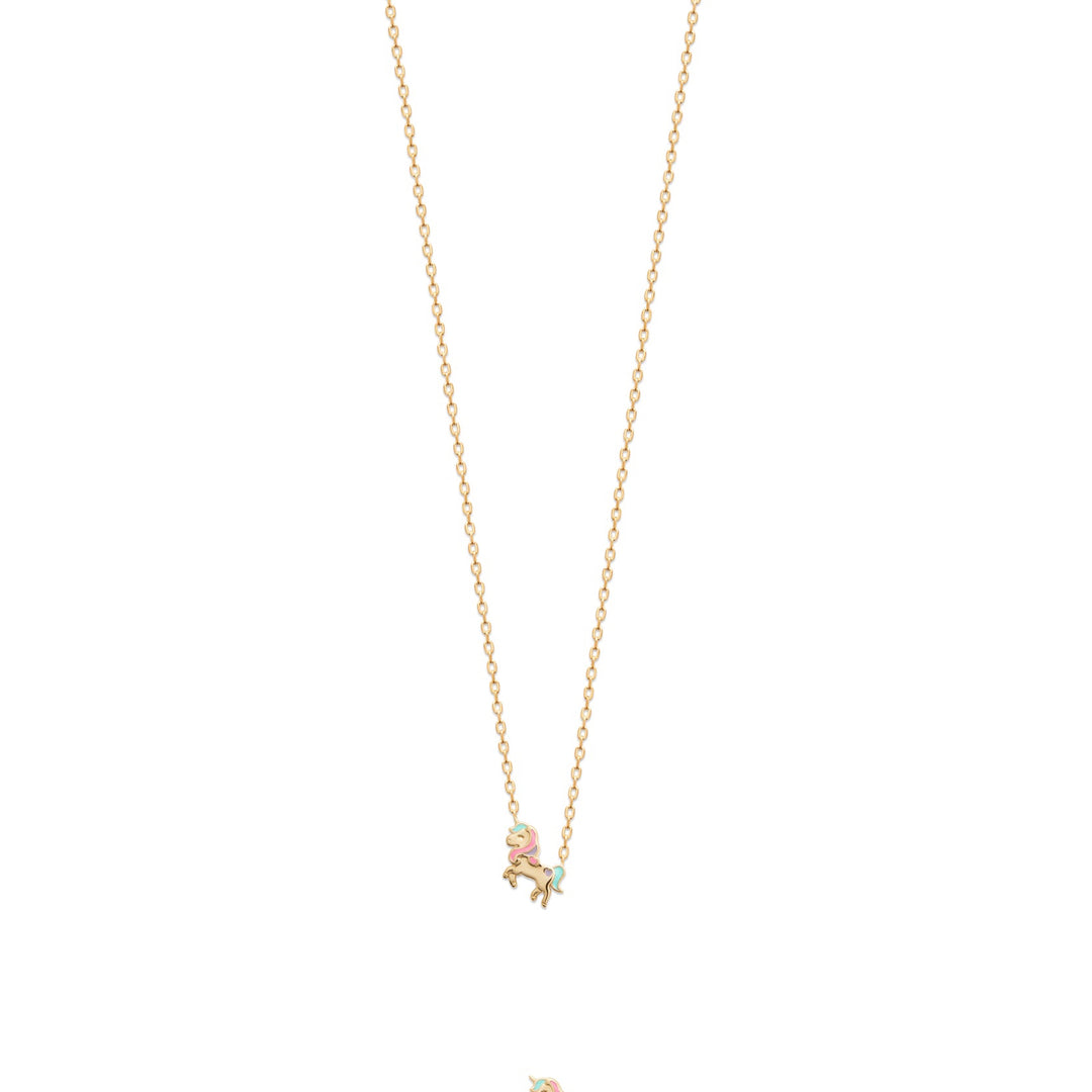 Collier Plaqué or enfant Unicorn