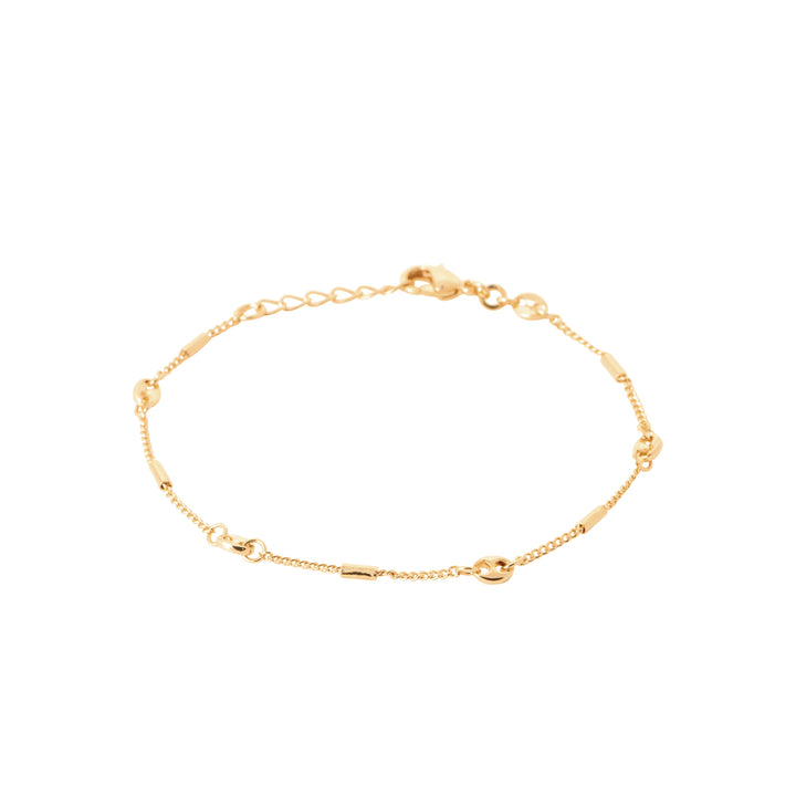 Bracelet Plaqué Or maille graine de café Victoria