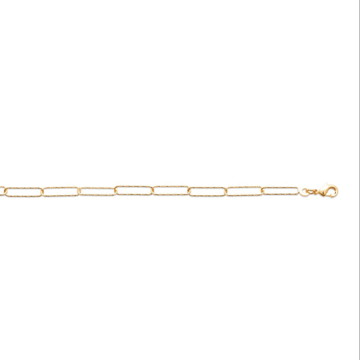 Bracelet Plaqué Or petite maille trombone diamanté Zoé