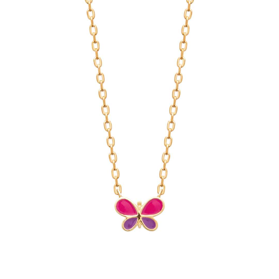 Collier Plaqué or enfant Butterfly
