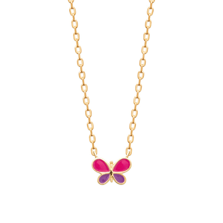Collier Plaqué Or enfant Butterfly