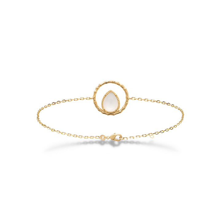 Bracelet Plaqué Or & Pierre de lune Amare