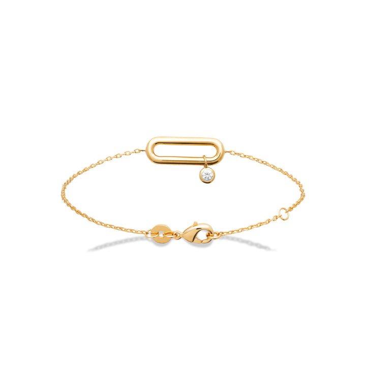 Bracelet Plaqué Or forme ovale & OZ Maïly