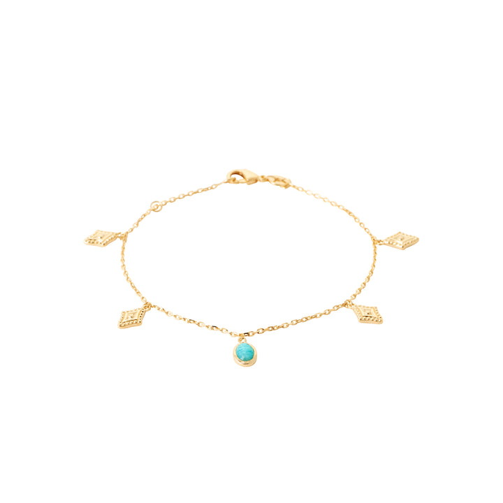 Bracelet Plaqué Or & Amazonite Athéna