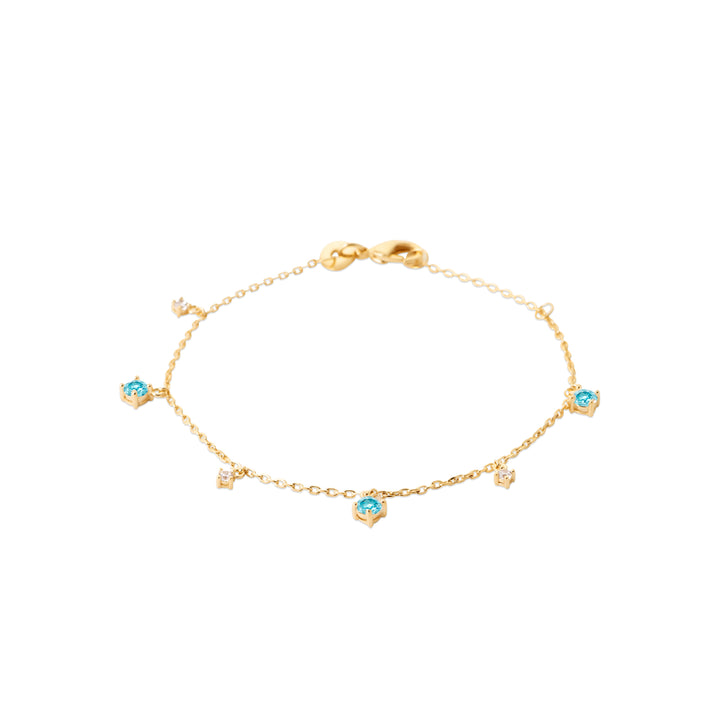 Bracelet Plaqué Or & Oz bleu Frida
