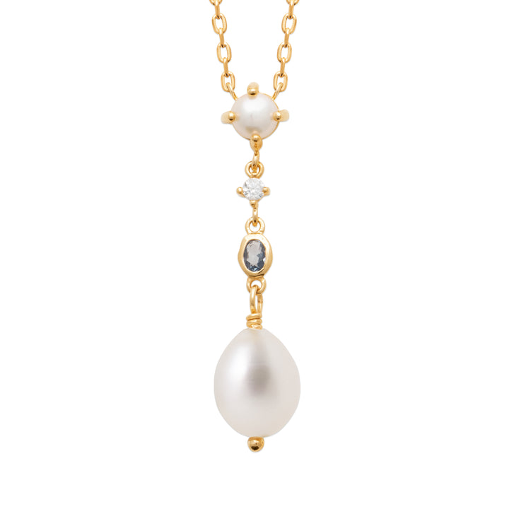 Collier Plaqué Or, Oz & perle Mistica